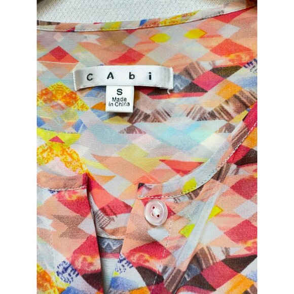 Cabi Avery Aztec Tunic Tank Top Womens Size S Multicolor Geo Sleeveless Boho - Picture 3 of 14